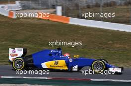 Felipe Nasr (BRA) Sauber F1 Team C35. 02.03.2016. Formula One Testing, Day Two, Barcelona, Spain. Wednesday.