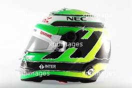 The helmet of Nico Hulkenberg (GER) Sahara Force India F1. 02.03.2016. Formula One Testing, Day Two, Barcelona, Spain. Wednesday.