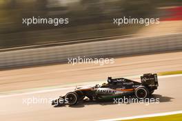 Sergio Perez (MEX) Sahara Force India F1 VJM09. 02.03.2016. Formula One Testing, Day Two, Barcelona, Spain. Wednesday.