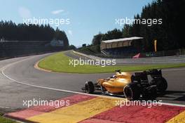 Kevin Magnussen (DEN) Renault Sport F1 Team RS16. 26.08.2016. Formula 1 World Championship, Rd 13, Belgian Grand Prix, Spa Francorchamps, Belgium, Practice Day.