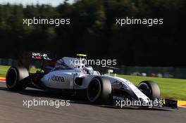 Valtteri Bottas (FIN) Williams FW38. 26.08.2016. Formula 1 World Championship, Rd 13, Belgian Grand Prix, Spa Francorchamps, Belgium, Practice Day.