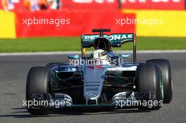 Lewis Hamilton (GBR) Mercedes AMG F1 W07 Hybrid. 26.08.2016. Formula 1 World Championship, Rd 13, Belgian Grand Prix, Spa Francorchamps, Belgium, Practice Day.