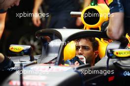 Daniel Ricciardo (AUS) Red Bull Racing RB12 running the Halo cockpit cover. 26.08.2016. Formula 1 World Championship, Rd 13, Belgian Grand Prix, Spa Francorchamps, Belgium, Practice Day.