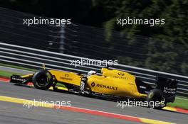 Kevin Magnussen (DEN) Renault Sport F1 Team RS16. 26.08.2016. Formula 1 World Championship, Rd 13, Belgian Grand Prix, Spa Francorchamps, Belgium, Practice Day.