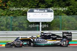 Sergio Perez (MEX) Sahara Force India F1 VJM09. 26.08.2016. Formula 1 World Championship, Rd 13, Belgian Grand Prix, Spa Francorchamps, Belgium, Practice Day.