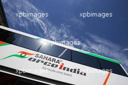 Sahara Force India F1 Team truck in the paddock. 26.08.2016. Formula 1 World Championship, Rd 13, Belgian Grand Prix, Spa Francorchamps, Belgium, Practice Day.