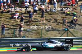 Nico Rosberg (GER) Mercedes AMG F1 W07 Hybrid. 26.08.2016. Formula 1 World Championship, Rd 13, Belgian Grand Prix, Spa Francorchamps, Belgium, Practice Day.