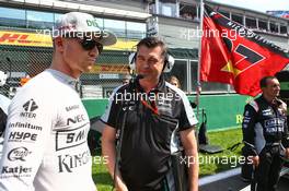 Nico Hulkenberg (GER) Sahara Force India F1 on the grid. 28.08.2016. Formula 1 World Championship, Rd 13, Belgian Grand Prix, Spa Francorchamps, Belgium, Race Day.