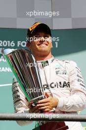 Race winner Nico Rosberg (GER) Mercedes AMG F1 celebrates on the podium. 28.08.2016. Formula 1 World Championship, Rd 13, Belgian Grand Prix, Spa Francorchamps, Belgium, Race Day.