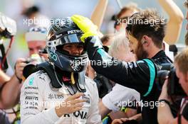 Race winner Nico Rosberg (GER) Mercedes AMG F1 celebrates in parc ferme. 28.08.2016. Formula 1 World Championship, Rd 13, Belgian Grand Prix, Spa Francorchamps, Belgium, Race Day.