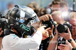 Race winner Nico Rosberg (GER) Mercedes AMG F1 celebrates in parc ferme. 28.08.2016. Formula 1 World Championship, Rd 13, Belgian Grand Prix, Spa Francorchamps, Belgium, Race Day.