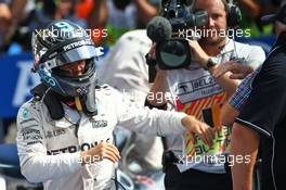 Race winner Nico Rosberg (GER) Mercedes AMG F1 in parc ferme. 28.08.2016. Formula 1 World Championship, Rd 13, Belgian Grand Prix, Spa Francorchamps, Belgium, Race Day.