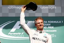 1st place Nico Rosberg (GER) Mercedes AMG Petronas F1 W07. 28.08.2016. Formula 1 World Championship, Rd 13, Belgian Grand Prix, Spa Francorchamps, Belgium, Race Day.