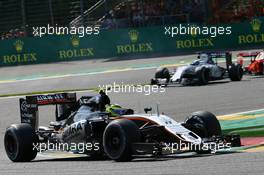 Sergio Perez (MEX) Sahara Force India F1 VJM09. 28.08.2016. Formula 1 World Championship, Rd 13, Belgian Grand Prix, Spa Francorchamps, Belgium, Race Day.