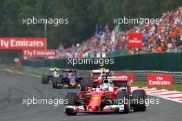 Sebastian Vettel (GER) Ferrari SF16-H. 28.08.2016. Formula 1 World Championship, Rd 13, Belgian Grand Prix, Spa Francorchamps, Belgium, Race Day.