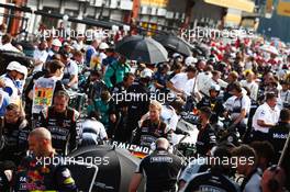 The pits as the race is stopped. 28.08.2016. Formula 1 World Championship, Rd 13, Belgian Grand Prix, Spa Francorchamps, Belgium, Race Day.