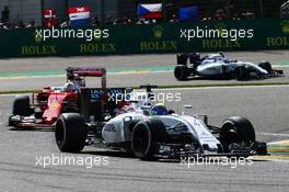 Felipe Massa (BRA) Williams FW38. 28.08.2016. Formula 1 World Championship, Rd 13, Belgian Grand Prix, Spa Francorchamps, Belgium, Race Day.