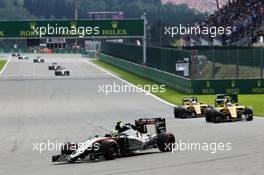 Sergio Perez (MEX) Sahara Force India F1 VJM09. 28.08.2016. Formula 1 World Championship, Rd 13, Belgian Grand Prix, Spa Francorchamps, Belgium, Race Day.