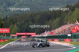 Lewis Hamilton (GBR) Mercedes AMG F1 W07 Hybrid. 28.08.2016. Formula 1 World Championship, Rd 13, Belgian Grand Prix, Spa Francorchamps, Belgium, Race Day.