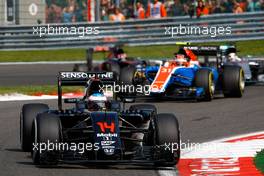 Fernando Alonso (ESP) McLaren MP4-31. 28.08.2016. Formula 1 World Championship, Rd 13, Belgian Grand Prix, Spa Francorchamps, Belgium, Race Day.