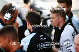 Nico Hulkenberg (GER) Sahara Force India F1  in the pits as the race is stopped. 28.08.2016. Formula 1 World Championship, Rd 13, Belgian Grand Prix, Spa Francorchamps, Belgium, Race Day.