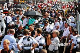 The pits as the race is stopped. 28.08.2016. Formula 1 World Championship, Rd 13, Belgian Grand Prix, Spa Francorchamps, Belgium, Race Day.