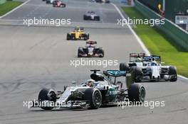 Lewis Hamilton (GBR) Mercedes AMG F1 W07 Hybrid. 28.08.2016. Formula 1 World Championship, Rd 13, Belgian Grand Prix, Spa Francorchamps, Belgium, Race Day.