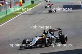 Sergio Perez (MEX) Sahara Force India F1 VJM09. 28.08.2016. Formula 1 World Championship, Rd 13, Belgian Grand Prix, Spa Francorchamps, Belgium, Race Day.