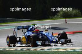 Felipe Nasr (BRA) Sauber C35. 27.08.2016. Formula 1 World Championship, Rd 13, Belgian Grand Prix, Spa Francorchamps, Belgium, Qualifying Day.