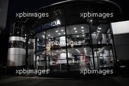 McLaren motorhome at night. 27.08.2016. Formula 1 World Championship, Rd 13, Belgian Grand Prix, Spa Francorchamps, Belgium, Qualifying Day.