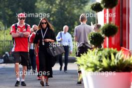 Kimi Raikkonen (FIN), Scuderia Ferrari and his wife Minttu 28.08.2016. Formula 1 World Championship, Rd 13, Belgian Grand Prix, Spa Francorchamps, Belgium, Race Day.