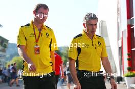 (L to R): Alan Permane (GBR) Renault Sport F1 Team Trackside Operations Director with Nick Chester (GBR) Renault Sport F1 Team Chassis Technical Director. 28.08.2016. Formula 1 World Championship, Rd 13, Belgian Grand Prix, Spa Francorchamps, Belgium, Race Day.