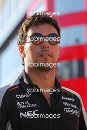 Sergio Perez (MEX), Sahara Force India  28.08.2016. Formula 1 World Championship, Rd 13, Belgian Grand Prix, Spa Francorchamps, Belgium, Race Day.