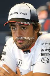 Fernando Alonso (ESP), McLaren Honda  25.08.2016. Formula 1 World Championship, Rd 13, Belgian Grand Prix, Spa Francorchamps, Belgium, Preparation Day.