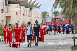 The teams arrive in the paddock. 01.04.2016. Formula 1 World Championship, Rd 2, Bahrain Grand Prix, Sakhir, Bahrain, Practice Day