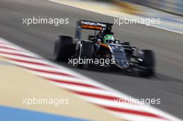 Nico Hulkenberg (GER) Sahara Force India F1 VJM09. 01.04.2016. Formula 1 World Championship, Rd 2, Bahrain Grand Prix, Sakhir, Bahrain, Practice Day