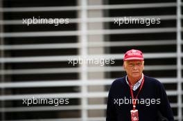 Niki Lauda (AUT) Mercedes Non-Executive Chairman. 01.04.2016. Formula 1 World Championship, Rd 2, Bahrain Grand Prix, Sakhir, Bahrain, Practice Day