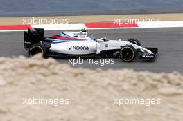 Valtteri Bottas (FIN) Williams FW38. 01.04.2016. Formula 1 World Championship, Rd 2, Bahrain Grand Prix, Sakhir, Bahrain, Practice Day