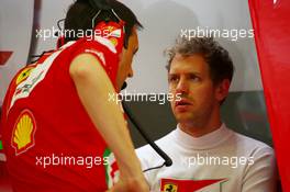 Sebastian Vettel (GER) Ferrari. 01.04.2016. Formula 1 World Championship, Rd 2, Bahrain Grand Prix, Sakhir, Bahrain, Practice Day