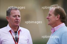 (L to R): Martin Brundle (GBR) Sky Sports Commentator with Jonathan Palmer (GBR). 01.04.2016. Formula 1 World Championship, Rd 2, Bahrain Grand Prix, Sakhir, Bahrain, Practice Day