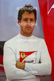 Sebastian Vettel (GER) Ferrari. 01.04.2016. Formula 1 World Championship, Rd 2, Bahrain Grand Prix, Sakhir, Bahrain, Practice Day