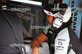 Sergio Perez (MEX) Sahara Force India F1. 01.04.2016. Formula 1 World Championship, Rd 2, Bahrain Grand Prix, Sakhir, Bahrain, Practice Day