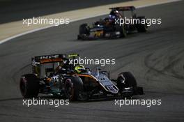 Sergio Perez (MEX) Sahara Force India F1 VJM09. 03.04.2016. Formula 1 World Championship, Rd 2, Bahrain Grand Prix, Sakhir, Bahrain, Race Day.
