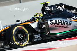 Sergio Perez (MEX) Sahara Force India F1 VJM09. 02.04.2016. Formula 1 World Championship, Rd 2, Bahrain Grand Prix, Sakhir, Bahrain, Qualifying Day.