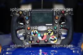 Sauber C35 steering wheel. 02.04.2016. Formula 1 World Championship, Rd 2, Bahrain Grand Prix, Sakhir, Bahrain, Qualifying Day.
