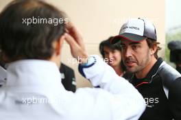 Fernando Alonso (ESP) McLaren. 31.03.2016. Formula 1 World Championship, Rd 2, Bahrain Grand Prix, Sakhir, Bahrain, Preparation Day.