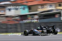 Nico Hulkenberg (GER) Sahara Force India F1 VJM09. 11.11.2016. Formula 1 World Championship, Rd 20, Brazilian Grand Prix, Sao Paulo, Brazil, Practice Day.