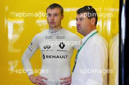 (L to R): Sergey Sirotkin (RUS) Renault Sport F1 Team Test Driver with Gianpaolo Matteucci (ITA) Driver Manager. 11.11.2016. Formula 1 World Championship, Rd 20, Brazilian Grand Prix, Sao Paulo, Brazil, Practice Day.