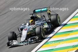 Lewis Hamilton (GBR) Mercedes AMG F1 W07 Hybrid. 11.11.2016. Formula 1 World Championship, Rd 20, Brazilian Grand Prix, Sao Paulo, Brazil, Practice Day.