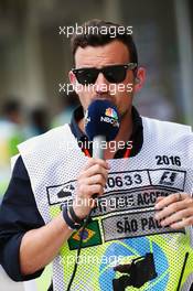Will Buxton (GBR) NBC Sports Network TV Presenter. 11.11.2016. Formula 1 World Championship, Rd 20, Brazilian Grand Prix, Sao Paulo, Brazil, Practice Day.